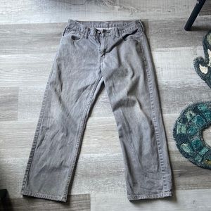 Levi 569’s grey jeans.